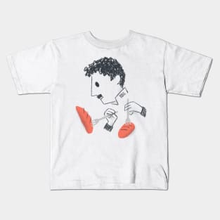 Charles Chaplin Forks and bread dance Kids T-Shirt